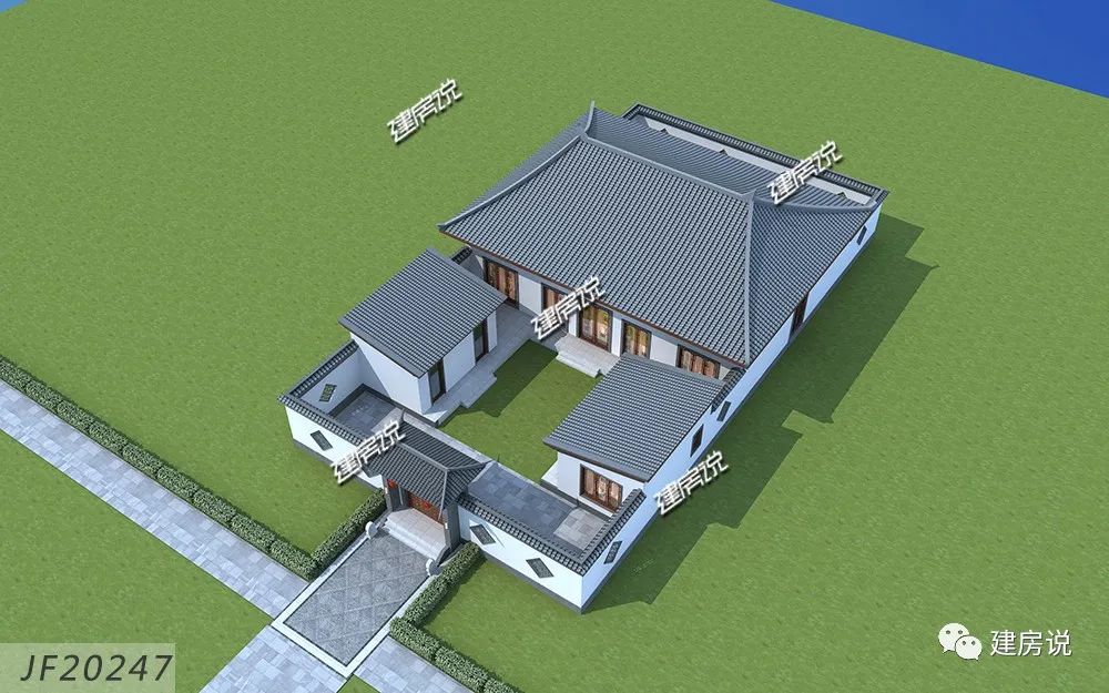 农村建房图纸:唐山一老板花35万盖四合院,这房子风水是真吉利