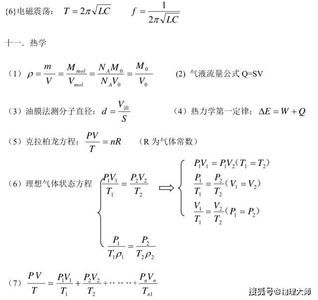 [公式]同学们记下来吧！大师一百——物理大师：高考物理常用公式总结