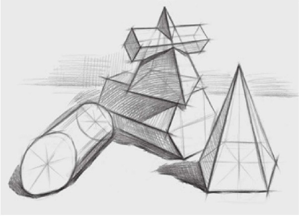 素描几何形体步骤画法