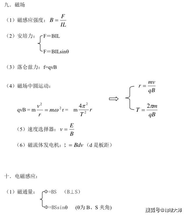 [公式]同学们记下来吧！大师一百——物理大师：高考物理常用公式总结