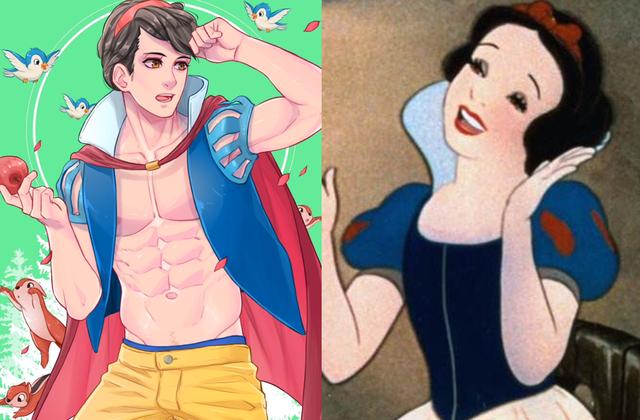 国人画师将迪士尼公主画成男孩子！粉丝：那不是更好？_女孩子