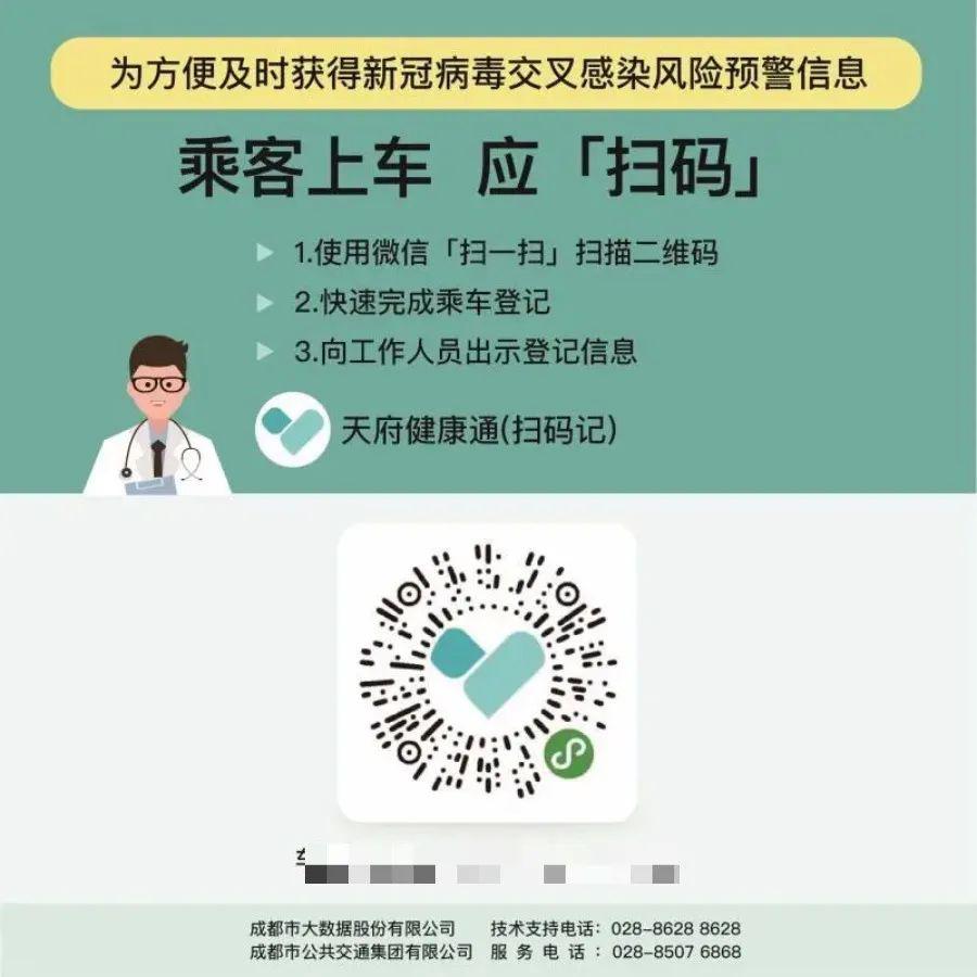 在试用了近一月之后 "天府健康通"正式在成都公交集团 每一辆公交车上