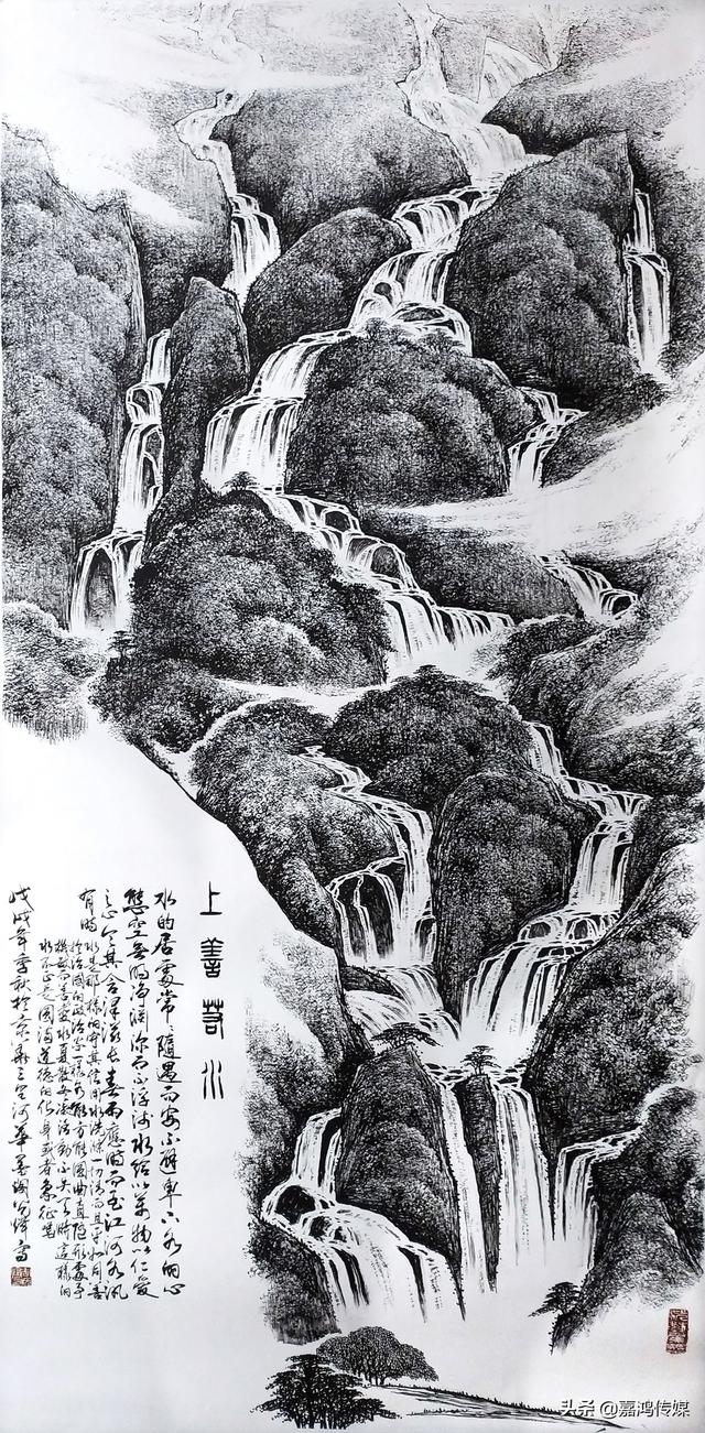 中国独有的三彩山水画体系创立者——周光辉 _焦墨