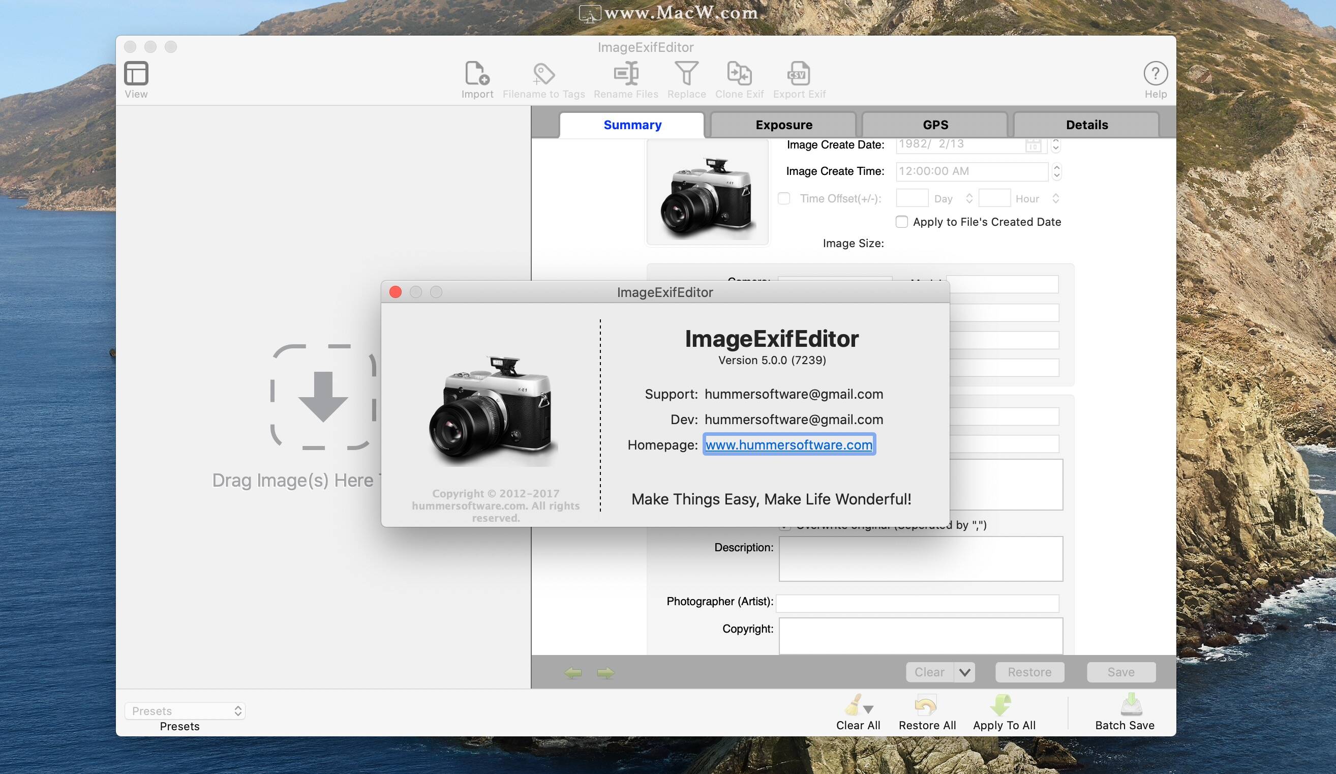 imageexifeditor for mac(图像exif编辑工具) v5.0.0激活版