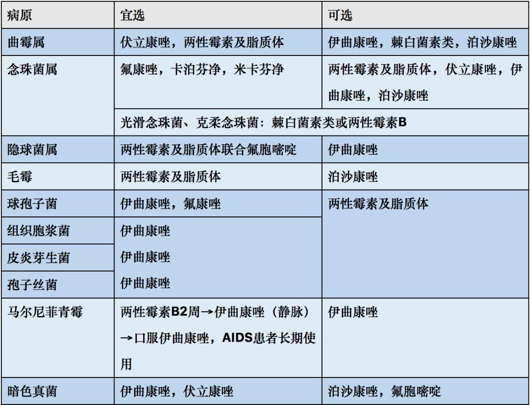 一文总结抗真菌药物分类及临床用药特点