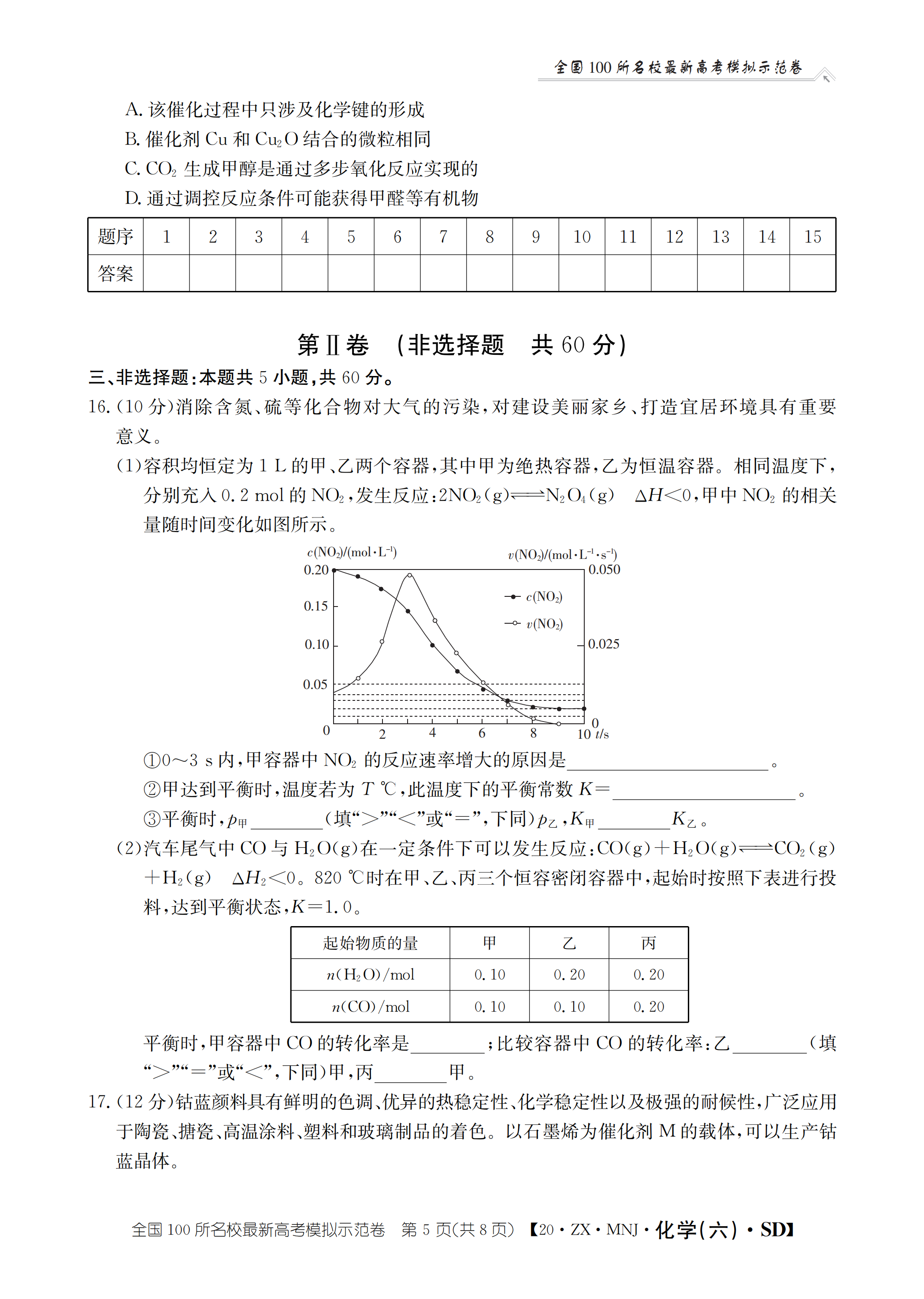 学业■山东省2020年普通高中学业等级考试模拟卷-化学试题