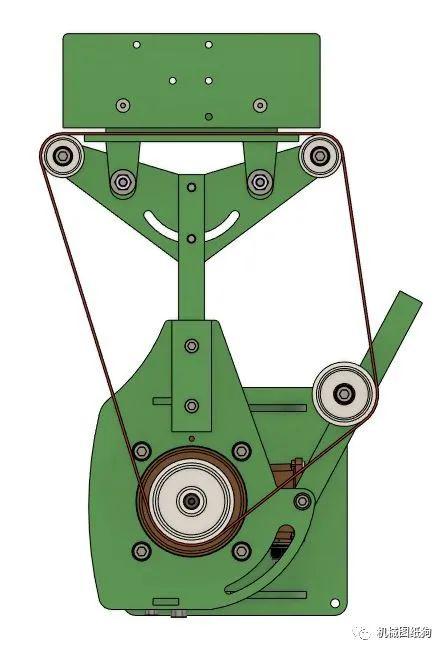 【工程机械】旋转式砂带磨床机构3d图纸 step格式