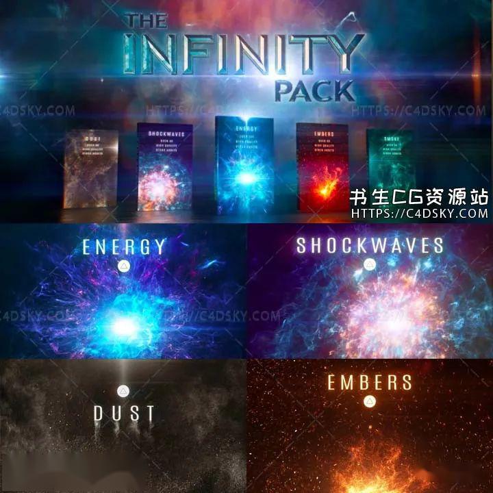 400 电影vfx科幻能量冲击波烟雾粒子尘土特效合成4k视频素材