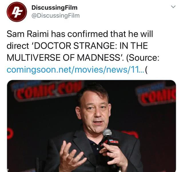 山姆·雷米确认接手奇异博士2，曾执导蜘蛛侠，德瑞克森发声支持_宇宙