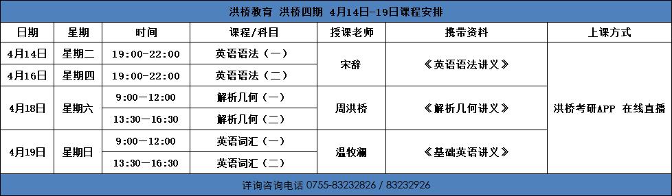 消息资讯|4月14-19日课程：解锁考研英语阅读高分突破攻略