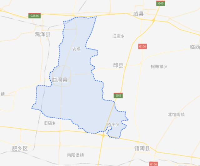 流域,总面积667平方公里,东接邱县,南邻广平,肥乡,西连永年,鸡泽,北依