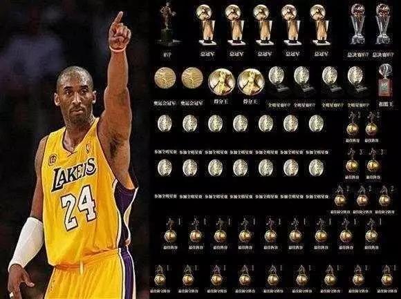 一图看nba十大巨星荣誉对比乔丹一张图塞满奖杯差距明显之大