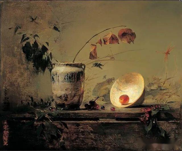 美国油画大师,戴维·莱费尔的静物,具有强烈生动的艺术效果