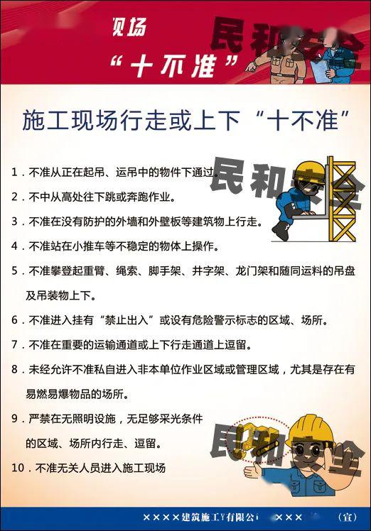 安全宣传招贴 | 施工现场 