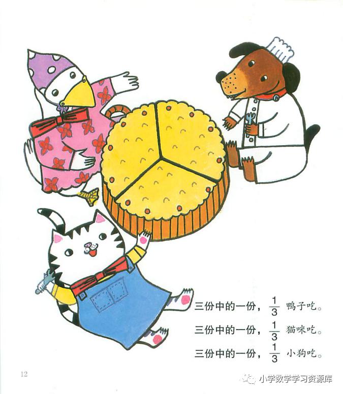 e启学数学绘本||《猫咪的一天》---"分数"!