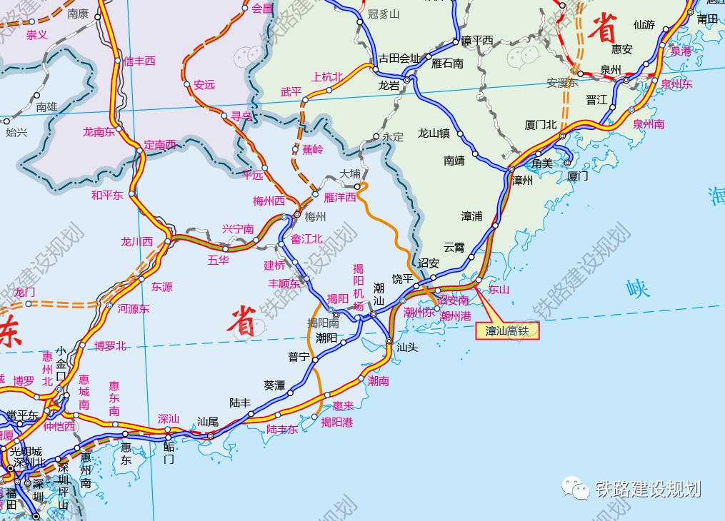 汕漳沿海高铁在潮州东站定在铁铺桂林村,土地面积近公顷
