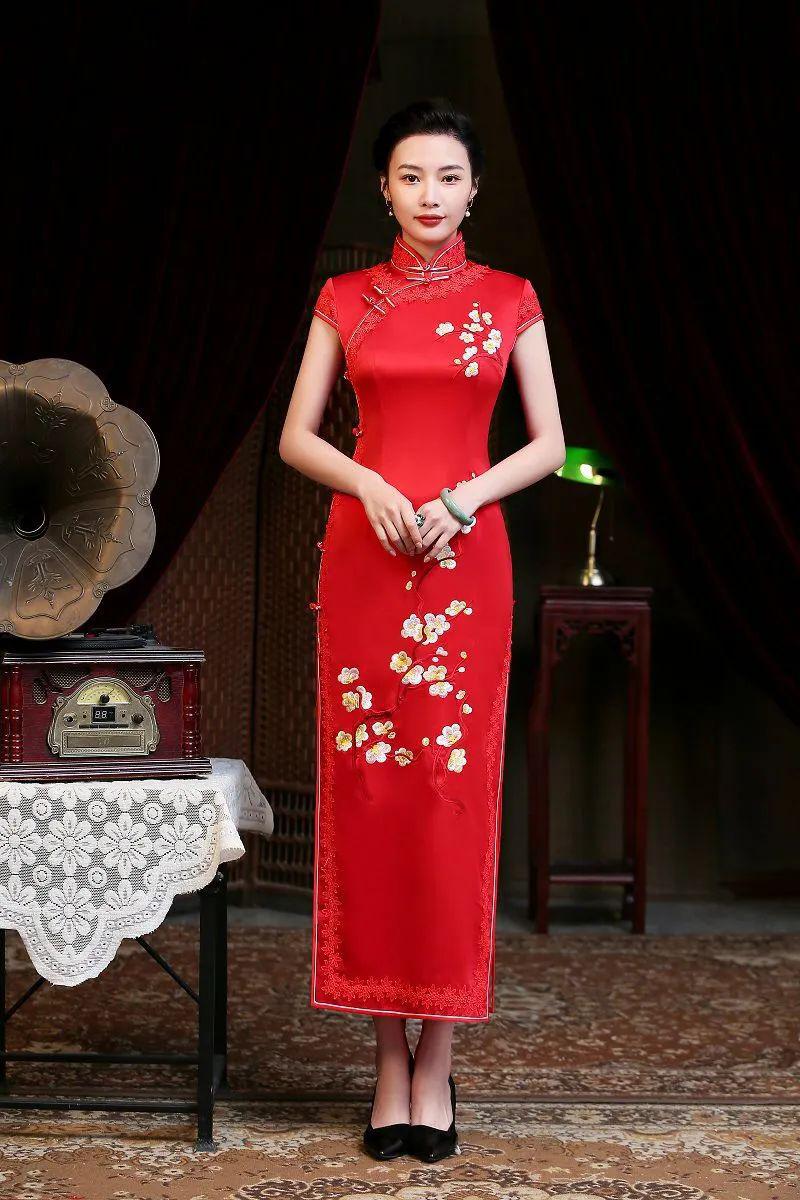 中国红旗袍,中国女人都喜欢