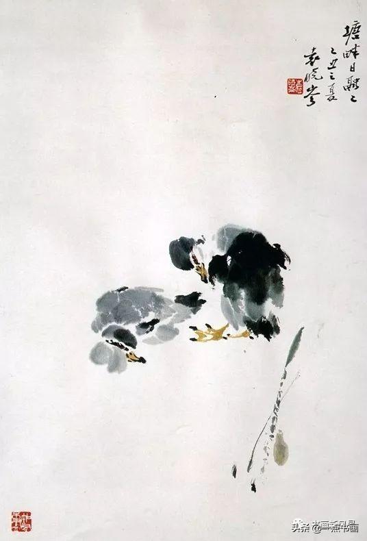 袁晓岑(1915-2008,著名国画家,雕塑家,擅花鸟,尤精孔雀,仙鹤等题材.