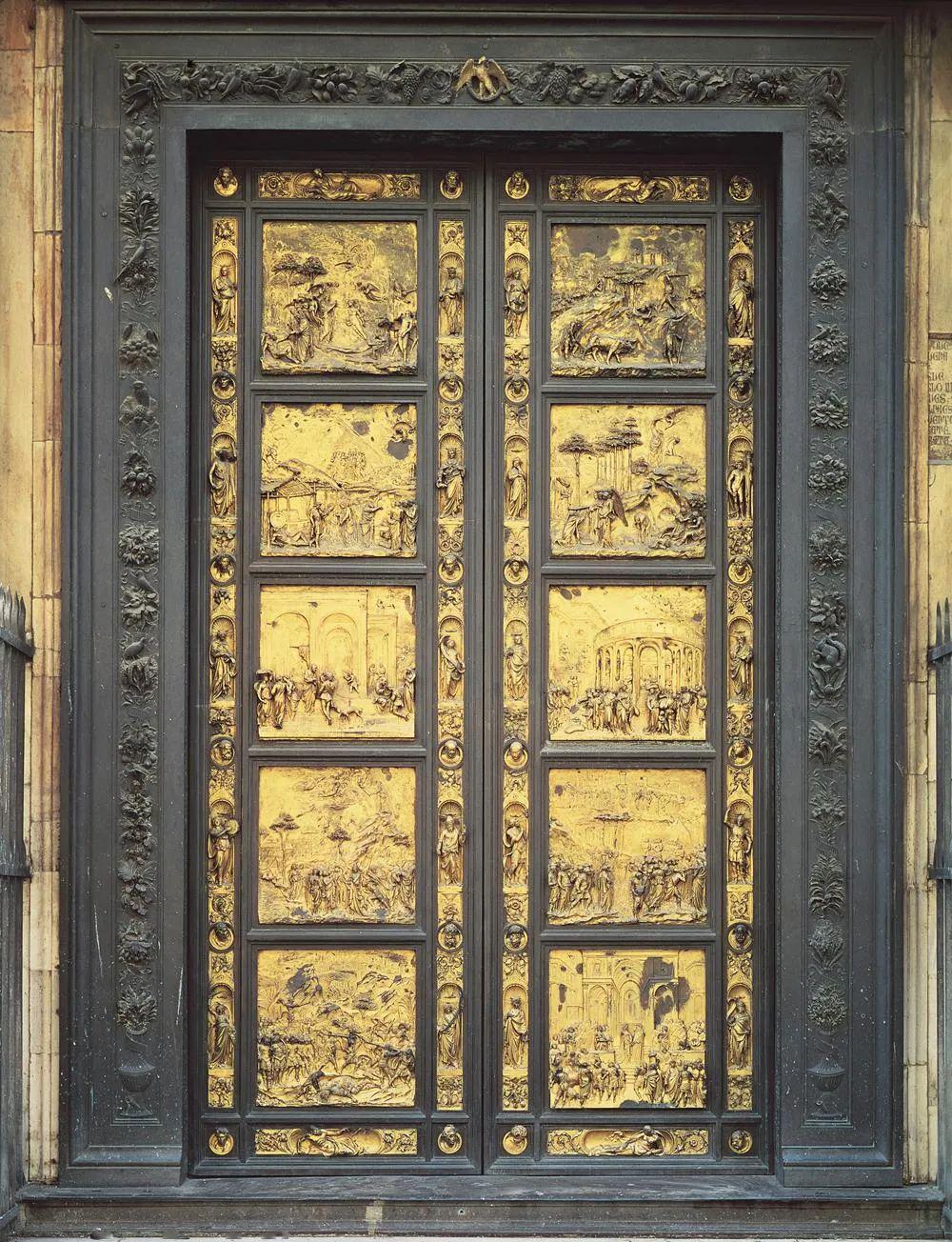图25,吉贝尔蒂,天堂之门,浮雕,佛罗伦萨洗礼堂,16世纪《天堂之门》