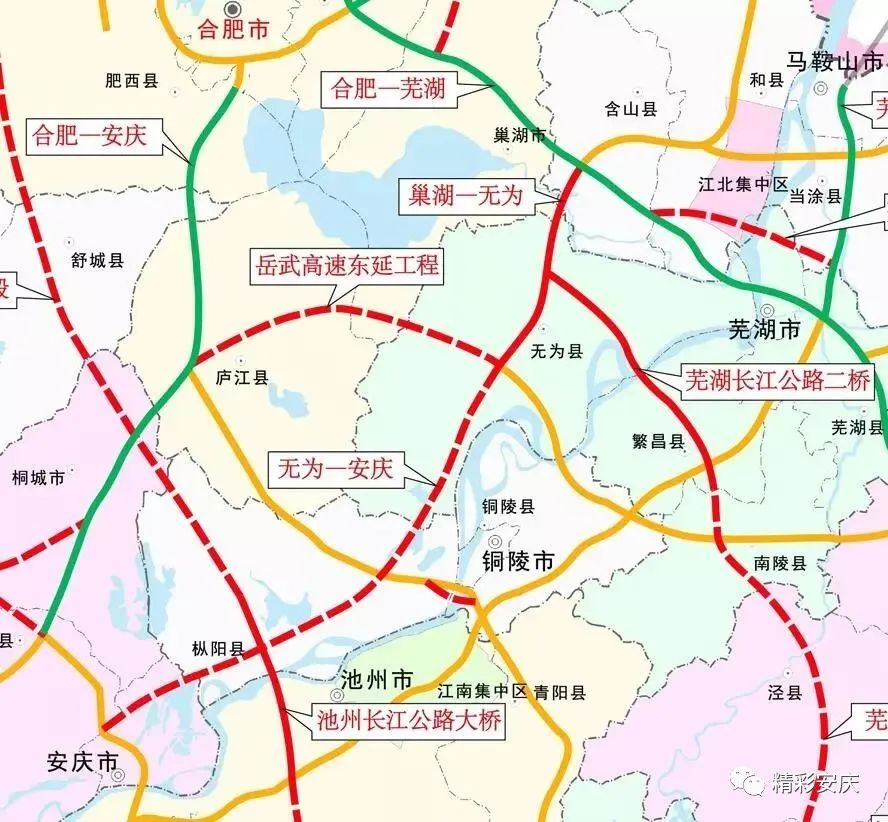 分别是安庆海口长江公路大桥(预计2022年开工,2026年完工)和天潜高速