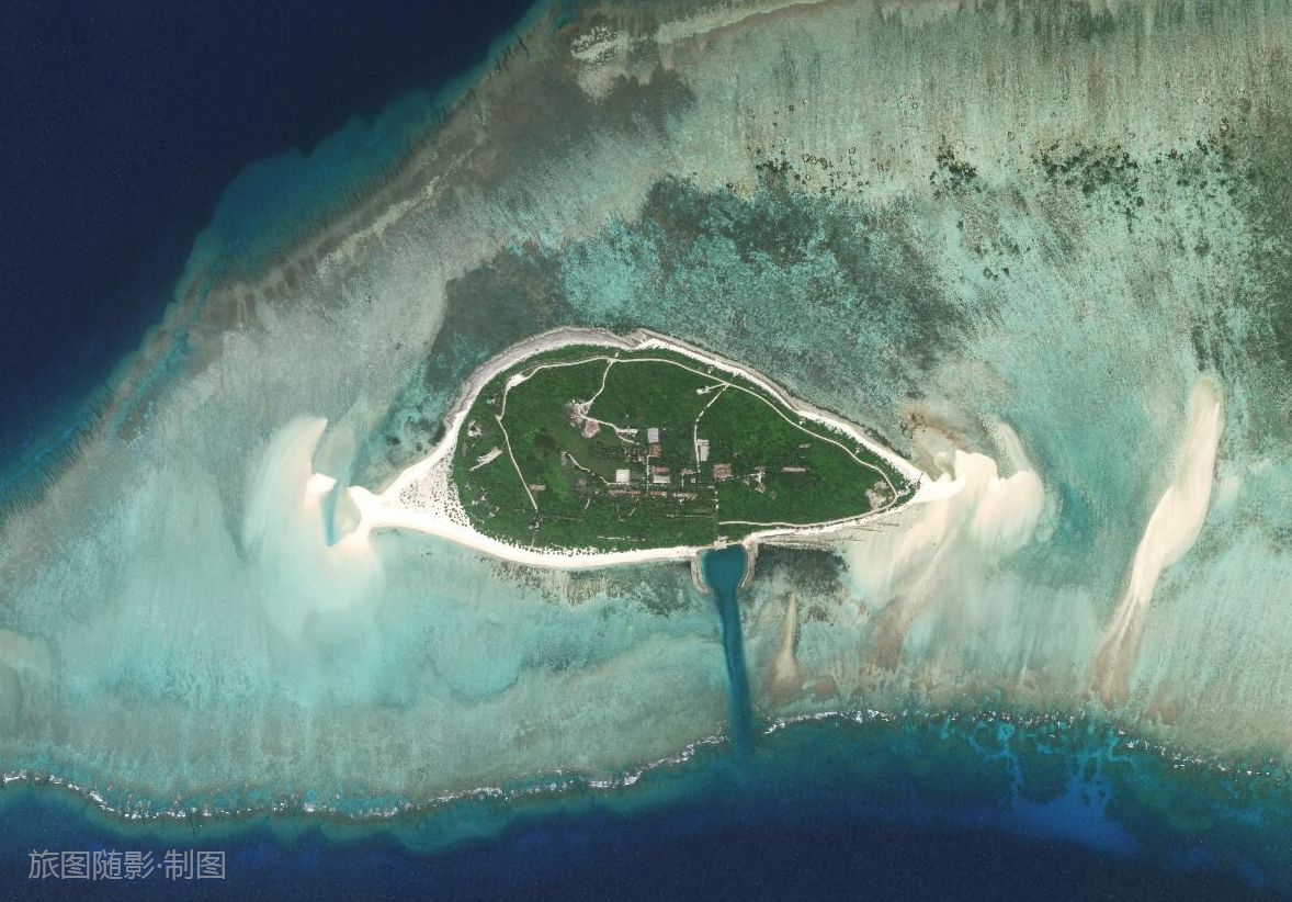 卫星航拍西沙群岛10大岛屿最大永兴岛2k㎡多最小赵述岛不足03k㎡