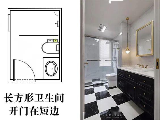 7m左右长度的卫生间就可以按这个布局设计.