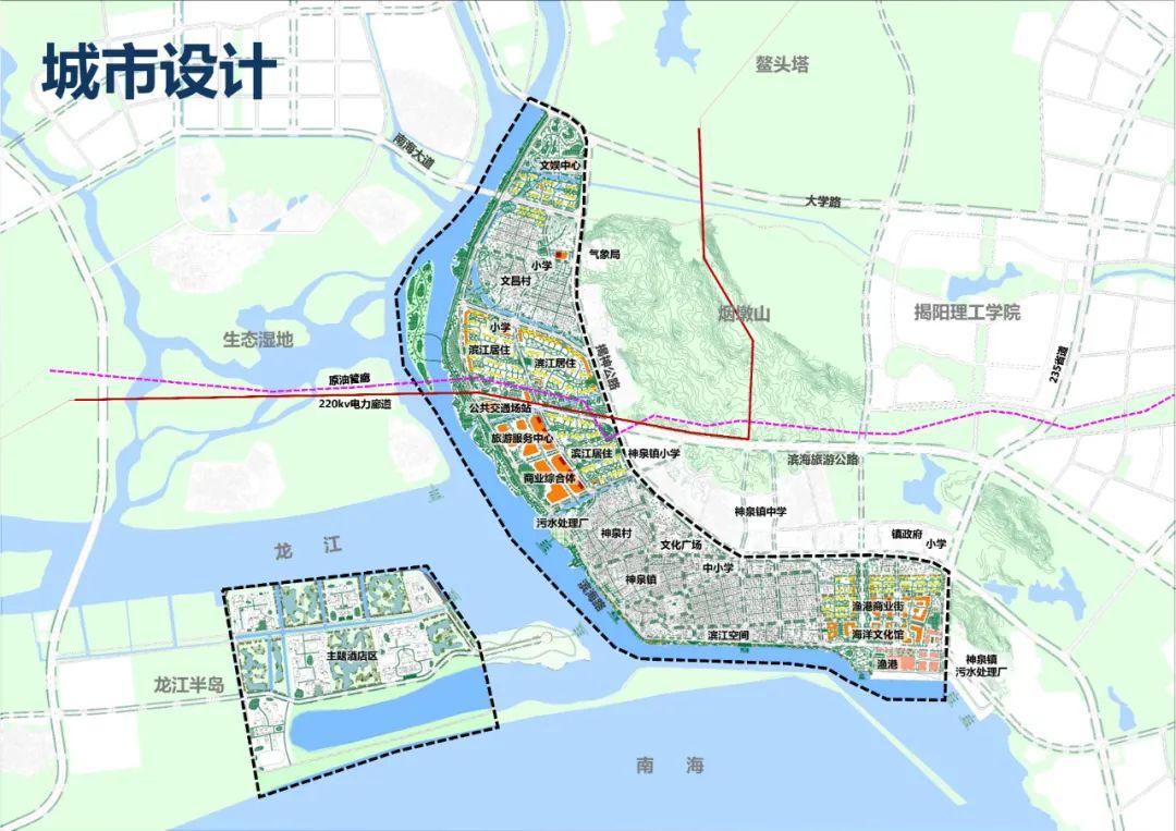 惠来:粤东城市群新城市中心,划定7个重点建设区.