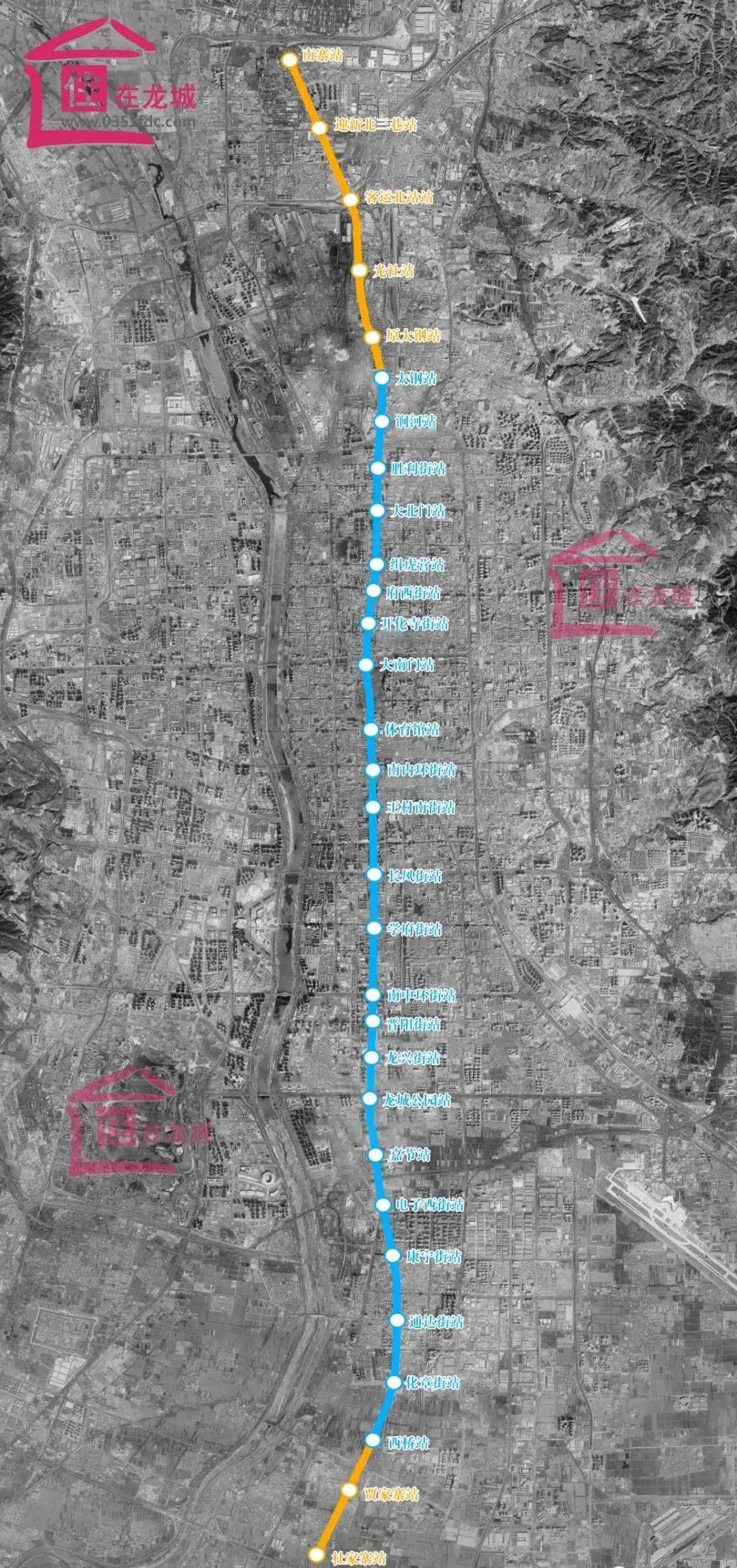 太原地铁2号线线路 