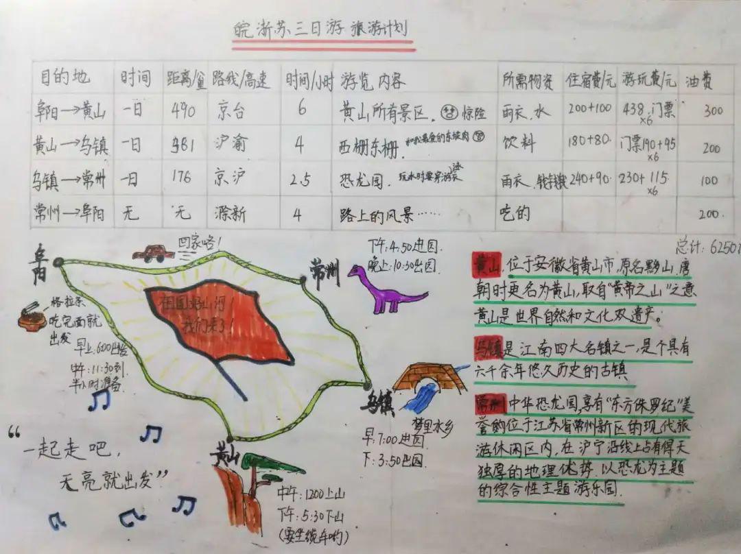 太会玩了阜城小学生晒出自制游玩攻略