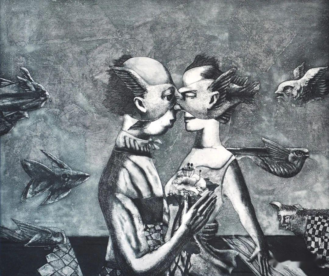 每日一画徐宝中浪漫的花季2020418今日版画