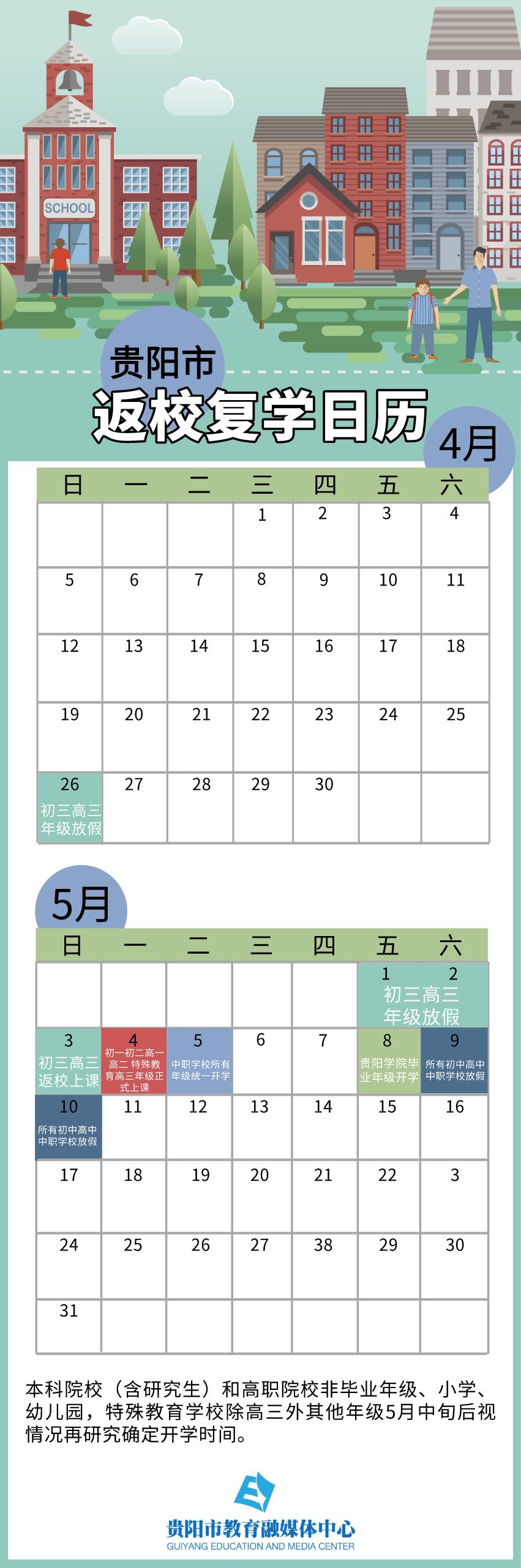 定了！贵阳初一初二、高一高二5月4日开学