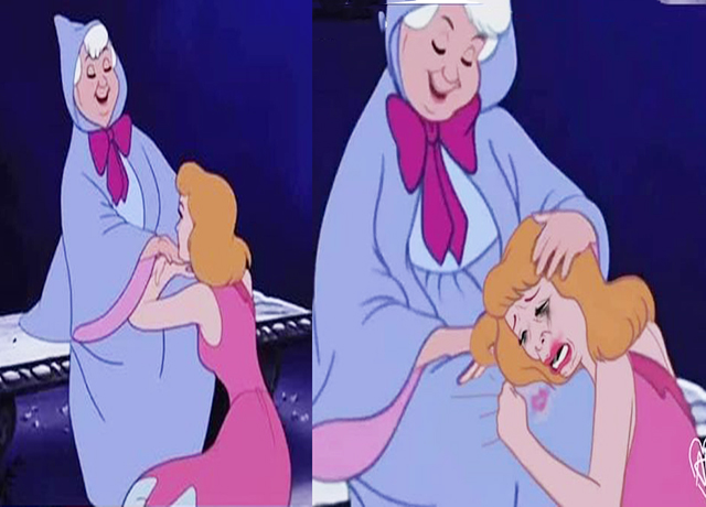 迪士尼公主去掉童话特效，仙蒂公主被黑得最惨一次，双眼都哭肿了_故事