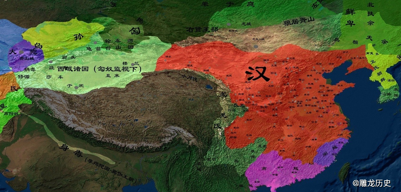图解西汉两百余年疆域变化