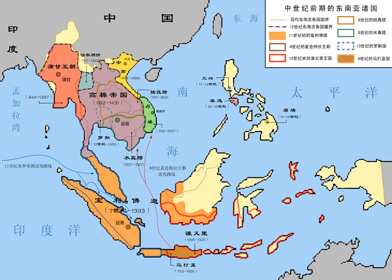 原创地图看世界;1397年广东南海人梁道明在印度尼西亚称王