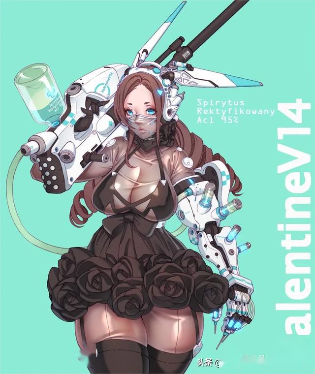 看完面红耳赤的插画机械性感女孩成了这个画师强烈的个人风格