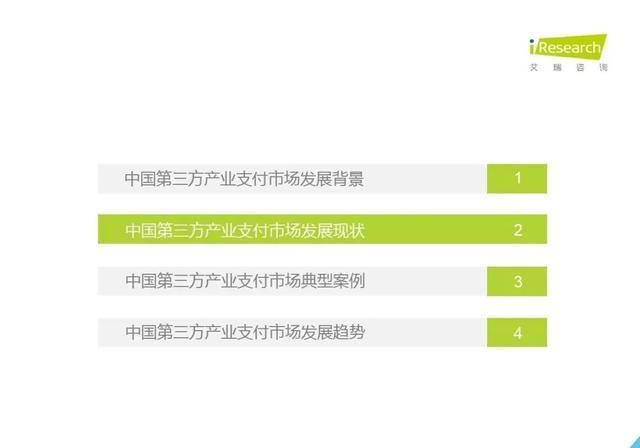 新一轮洗牌即将到来 艾瑞咨询 第三方支付行业研究报告 发布