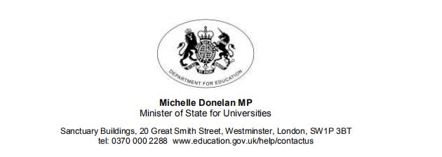 暖心：英国国务大臣米歇尔·多尼兰致国际留学生的一封信