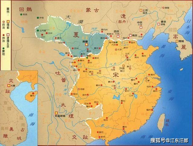 宋仁宗时期的宋朝地图 返回搜