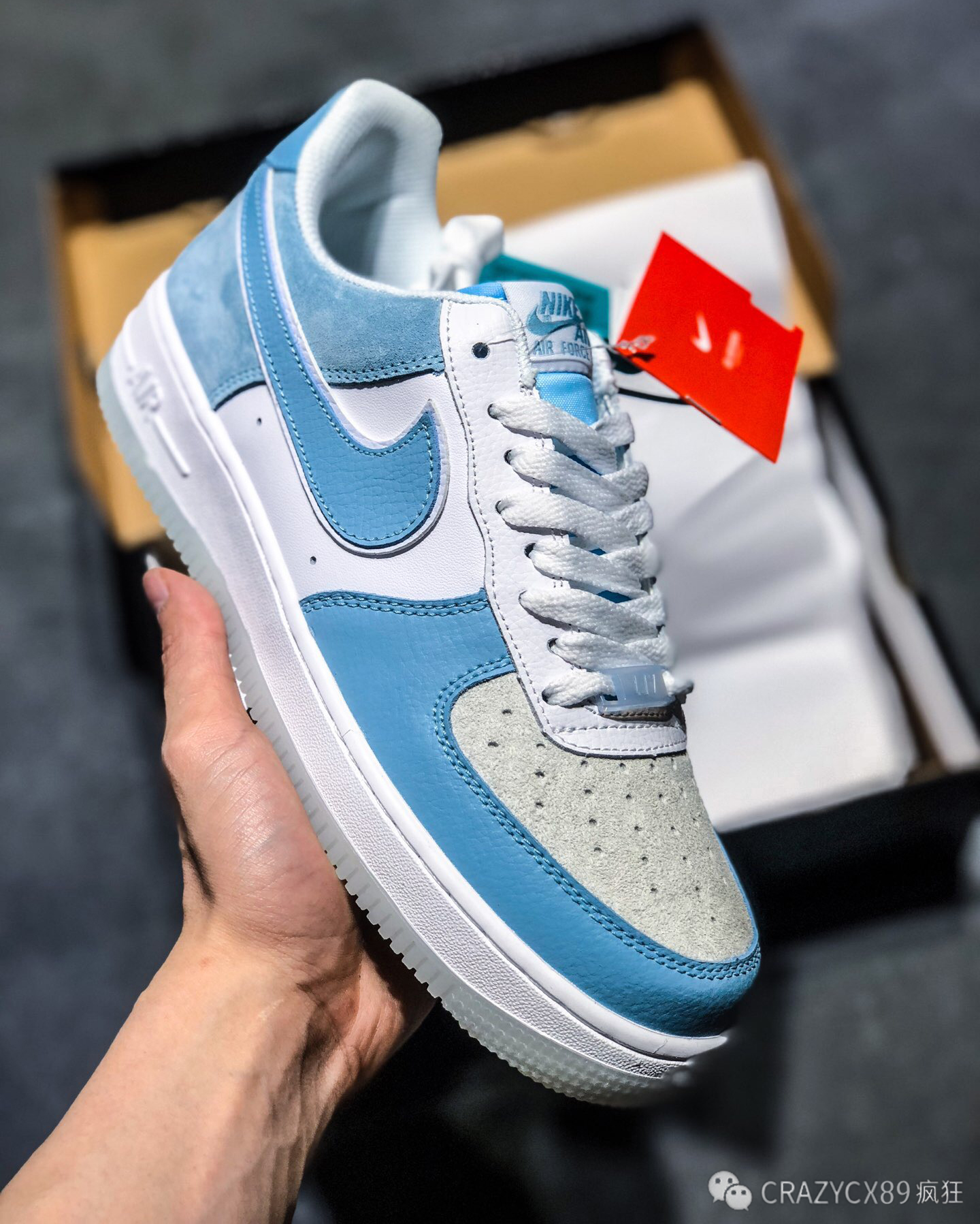 耐克nike air force 1 07 空军一号拼接夜光底板鞋