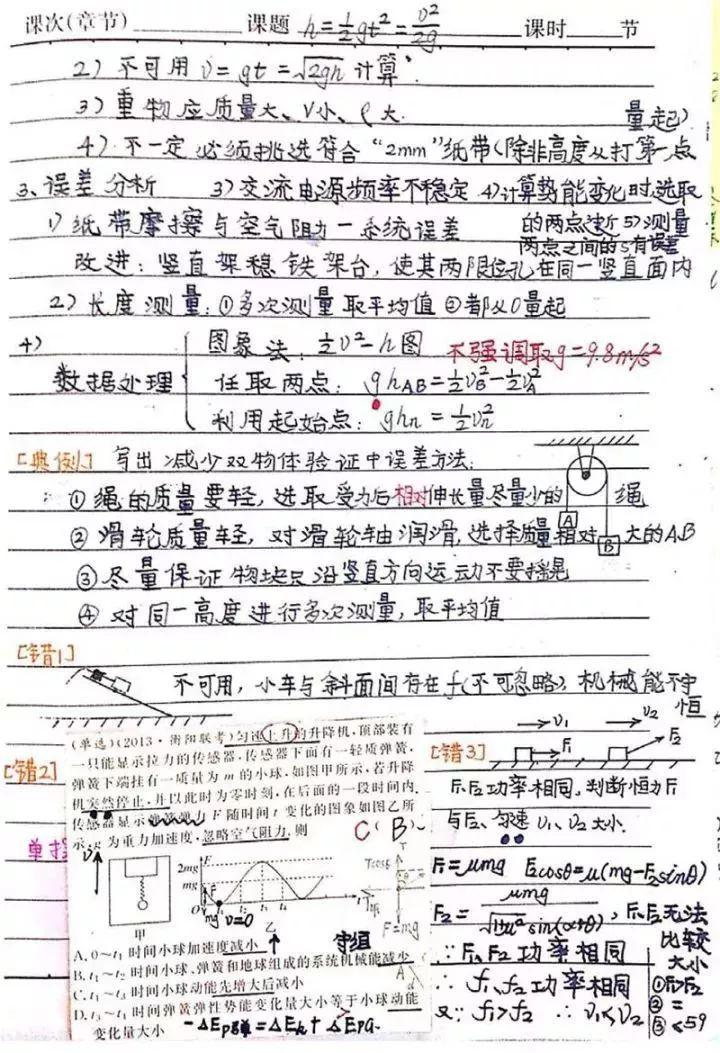 『晰超』超清晰超实用【物理笔记】物理学霸的高考复习笔记