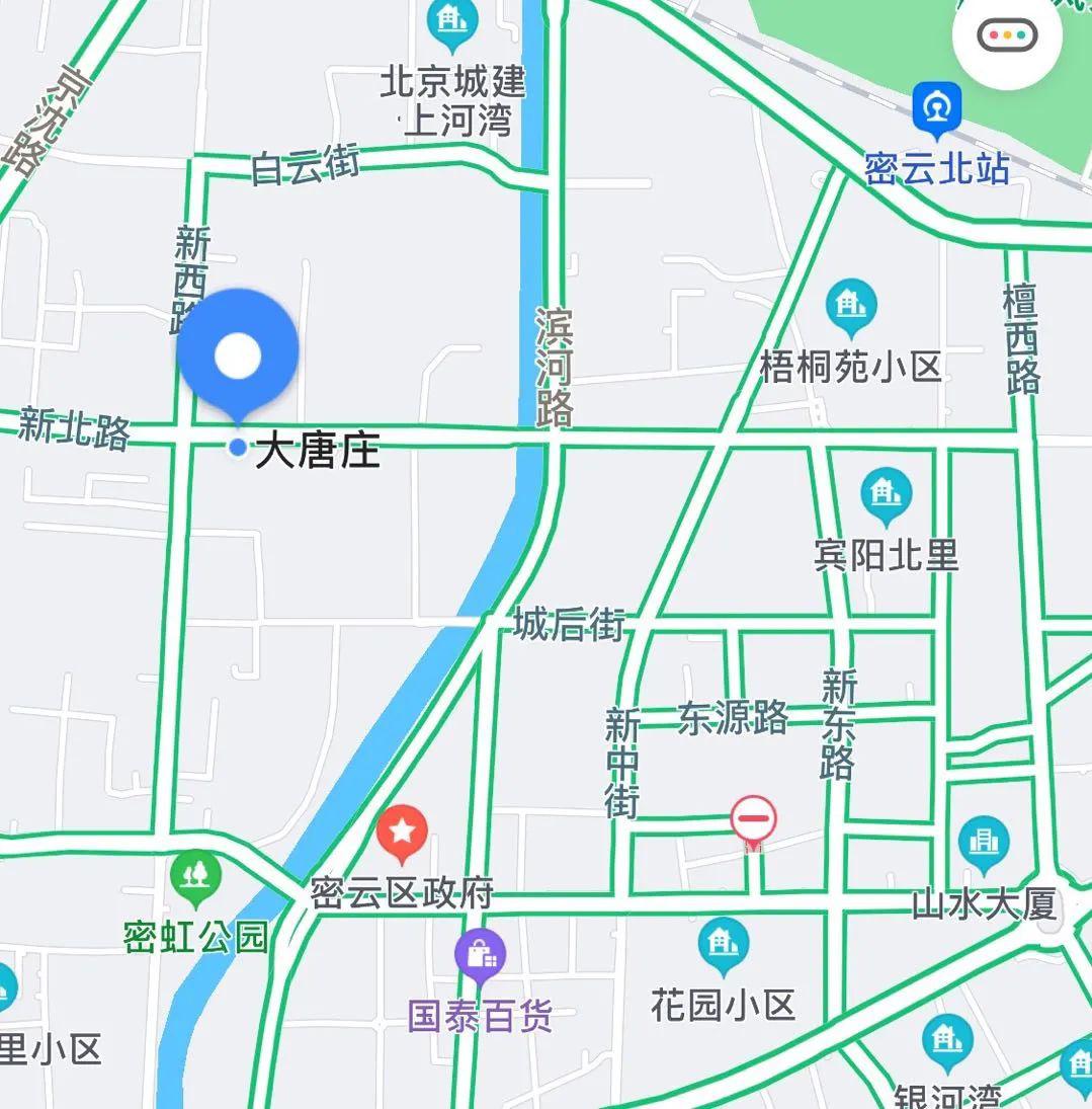 大唐庄村所在位置/高德地图图片
