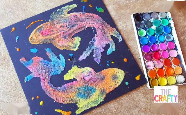 【创新手工】水粉撒盐画,玩转不一样的艺术体验!