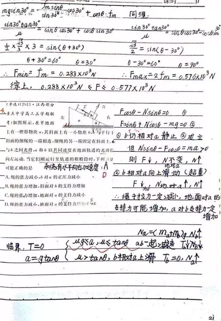 『晰超』超清晰超实用【物理笔记】物理学霸的高考复习笔记