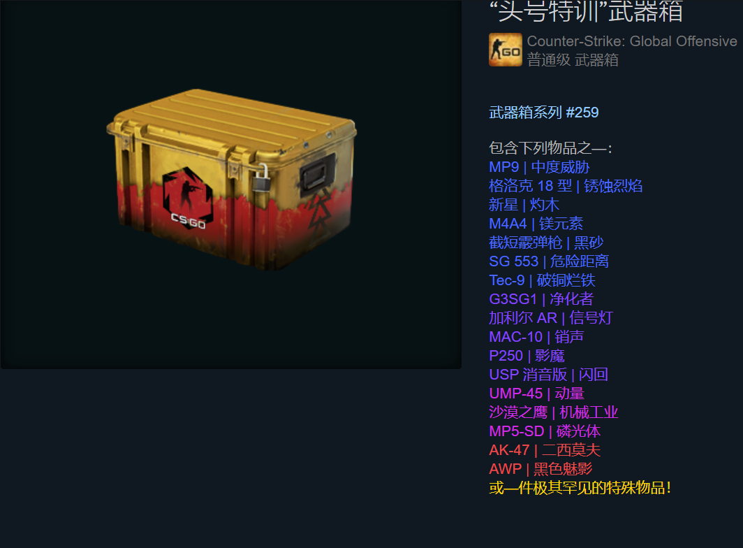 csgo中二西莫夫皮肤枪._箱子