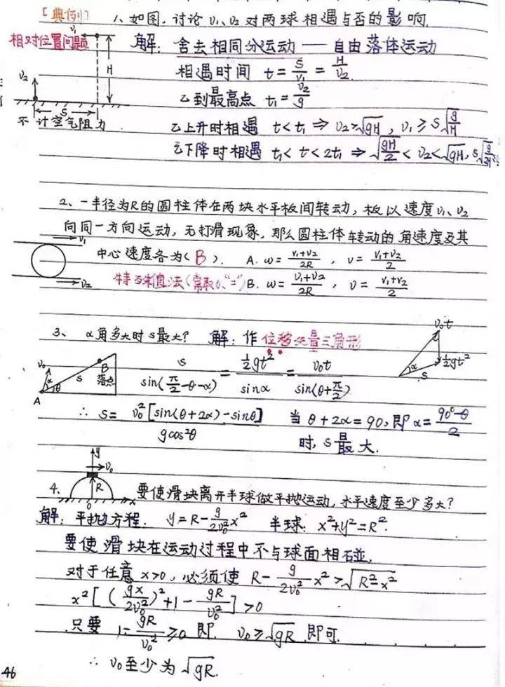 『晰超』超清晰超实用【物理笔记】物理学霸的高考复习笔记