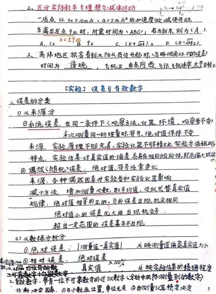 『晰超』超清晰超实用【物理笔记】物理学霸的高考复习笔记