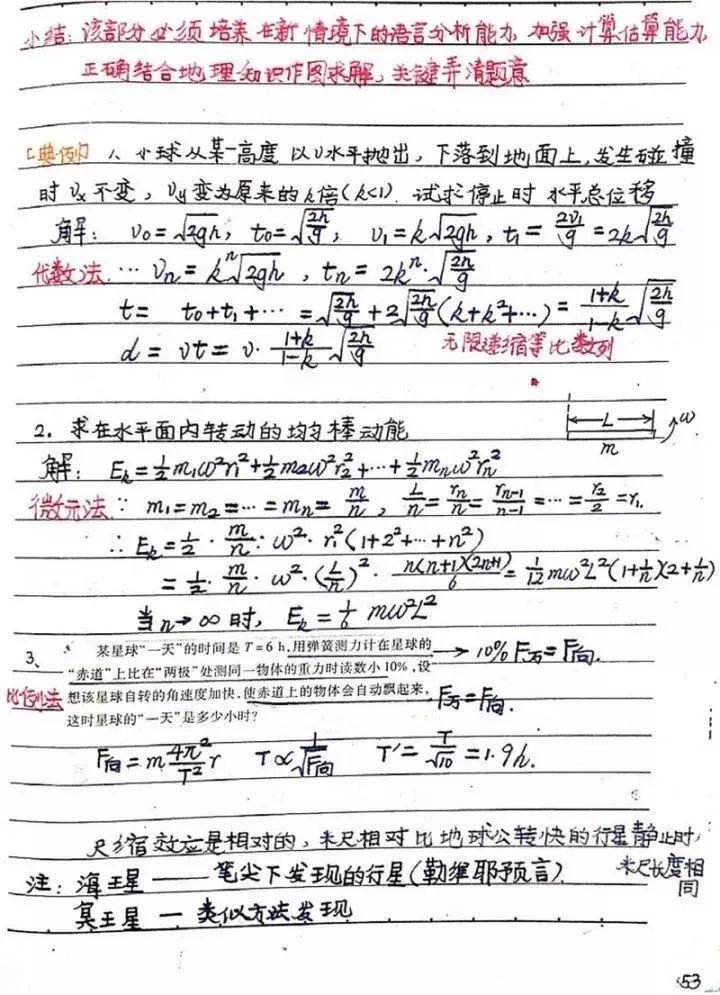 『晰超』超清晰超实用【物理笔记】物理学霸的高考复习笔记