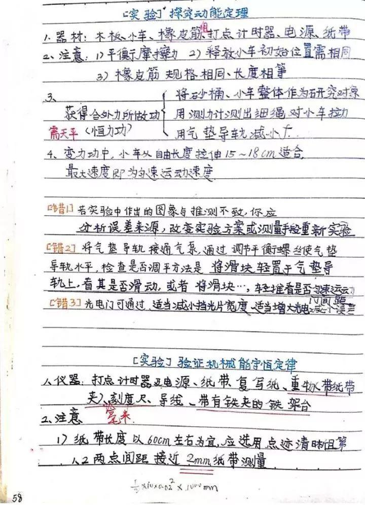 『晰超』超清晰超实用【物理笔记】物理学霸的高考复习笔记
