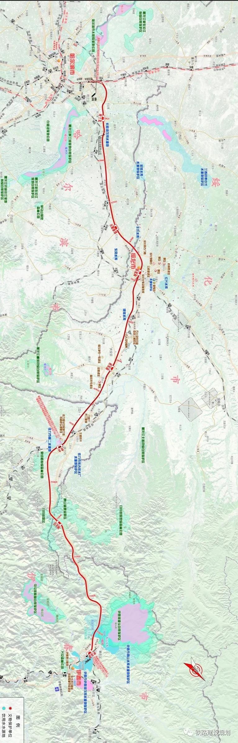 哈绥高铁线路走向及车站位置出炉