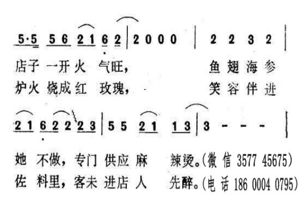 麻辣烫曲谱_麻辣烫图片真实